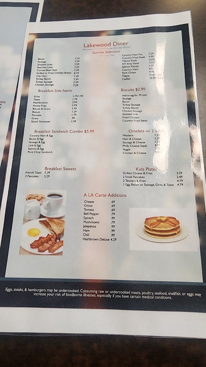 Lakewood Diner Menu - Image 2
